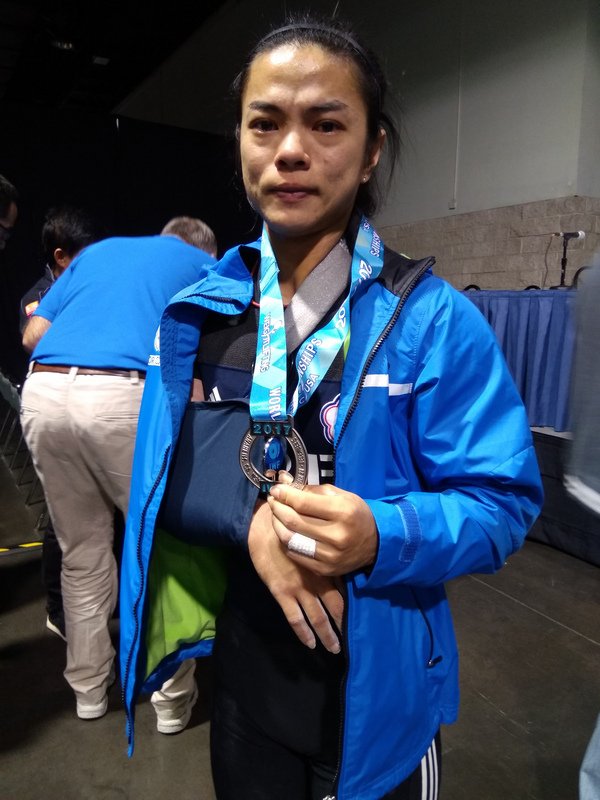 Тайваньская тяжелоатлетка взяла серебро на Чемпионате мира в Анахайме